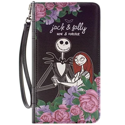 Afbeelding van Nightmare Before Christmas Jack en Sally Now &amp; Forever Meant to Be Portemonnee/Beurs Clutch Muntenvakje Kaarthouder, Zwart