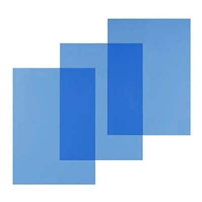 Afbeelding van Schutbladen glass A4 200 micron transparant / blauw
