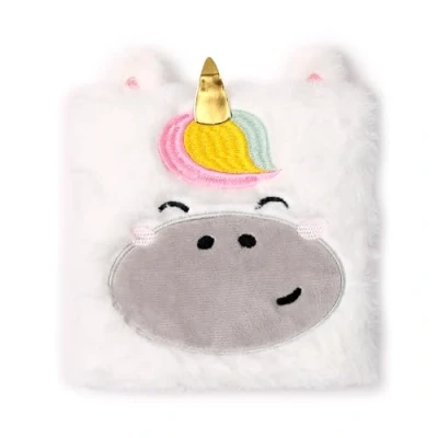 Afbeelding van Puckator Notitieboek met pluche lint eenhoorn Adoracorns Fluffies