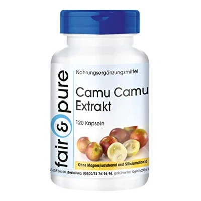 Afbeelding van Fair &amp; Pure® Camu extract 500mg vegan 120 capsules natuurlijke vitamine C