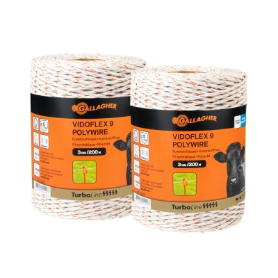 Afbeelding van Duopack schrikdraad Vidoflex 9 Plus wit 2 x 200 meter