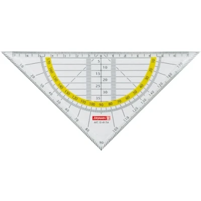 Afbeelding van Brunnen 1049754 Geometrie driehoek/geodriehoek (voor school en kantoor 16 cm, glashelder)