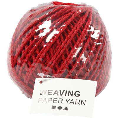 Afbeelding van Creotime garen Weaving Paper 3 mm bordeaux 40 meter per bol