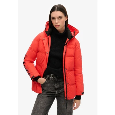 Afbeelding van Superdry Hooded CITY Padded WIND Winterjas, Dames, Maat: 40, Sunset red