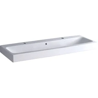 Afbeelding van Geberit iCon wastafel 120 x 48.5 cm wit kraangat L/R m/overloop