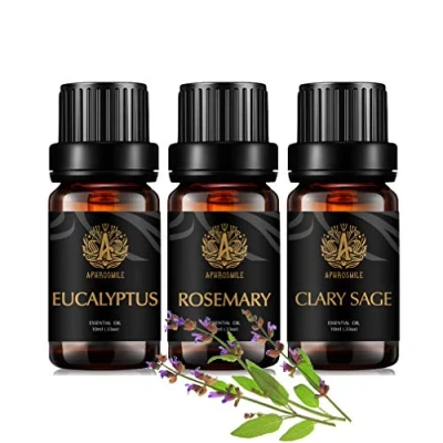 Afbeelding van Aromatherapie Eucalyptus Essentiële Olie Set voor Diffuser, 3X10ml 100% Pure Clary Salie Kit Luchtbevochtiger Salie, Eucalyptus, Rozemarijn Oliën Set,