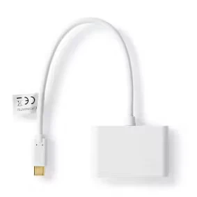 Afbeelding van USB C 3.0 Adapter Male 2x A 0,2 m Nedis
