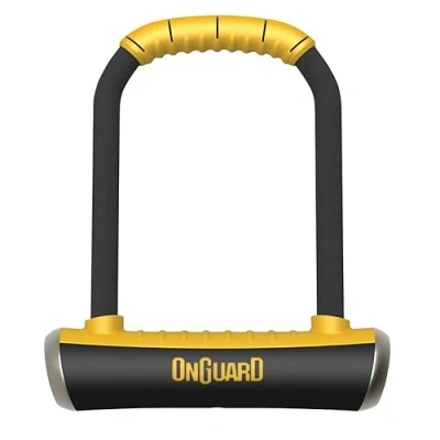 Afbeelding van OnGuard Brute STD 8001 fietsslot met sleutelsluiting, hoge veiligheid en betrouwbaar, co gegoten dwarsbalk, sloten beugel aan vier zijden, gehard stalen fietsslot, D slot,