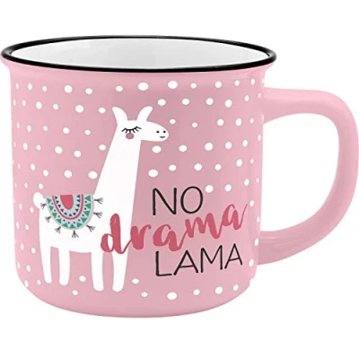 Afbeelding van GRUSS &amp; Co Greeting and 45784 Beker met slogan Lama, New Bone China porselein, 35 cl