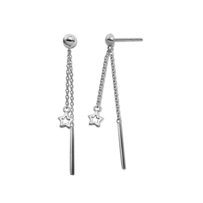 Afbeelding van Jwls4u Earparty Oorhangers Open Star Line S JE039S