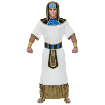 Afbeelding van Widmann kostuum farao, tuniek, riem, kraag, hoofddeksel, carnaval, themafeest