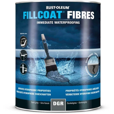 Afbeelding van rust oleum fillcoat vezels donkergrijs 1 ltr