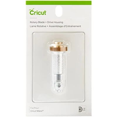 Afbeelding van Cricut Rotary Blade + Drive Housing, Hard en duurzaam snijmes met aandrijfbehuizing, snijdt delicaat papier niet ondersteunde stof voor gepersonaliseerde projecten, compatibel Maker