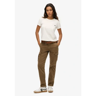 Afbeelding van Superdry Vrouwen Slimfit Cargobroek met Middelhoge Taille Groen Grootte: 30/32