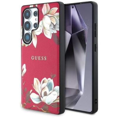 Afbeelding van Etui Guess Grained Printed Flower Pattern Magsafe Do Samsung Galaxy S25 Ultra Fuksja