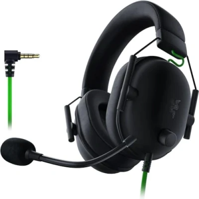 Afbeelding van Razer BlackShark V2 X Gaming Headset: 7.1 Surround Sound 50mm Drivers Memory Foam Kussen PC, PS4, PS5, Nintendo Switch, Xbox One, Series &amp; S, Mobile 3,5 mm Audio Jack Zwart