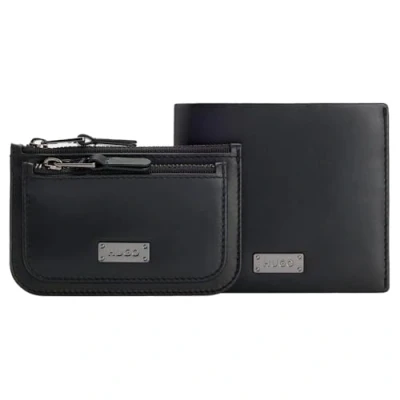Afbeelding van HUGO Kaarthouder Cadeauset Gift Set Card Wallet / Coin Case Black Zwart