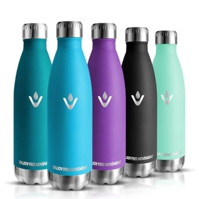 Afbeelding van thermosfles, 500 ml, roestvrij staal, lekvrij en BPA vrij, thermosfles voor school, fietsen, werk, warme dranken 12 uur 24