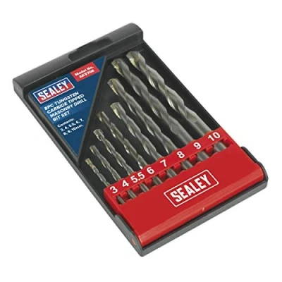 Afbeelding van Sealey AK5708 Wolfraamcarbide getipt Metselwerk Boor Set 8st