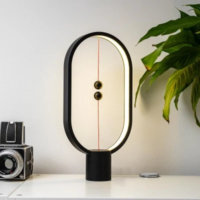 Afbeelding van Designnest Heng Balance Lamp Ellipse Black Plastic