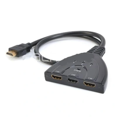 Afbeelding van Triangle Style 3 Port 1080P HDMI V1.3b Mini Switch HUB Black