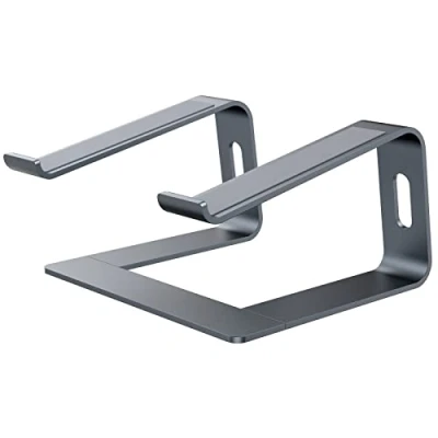 Afbeelding van Bewahly Laptopstandaard, ergonomische notebookstandaard, aluminium houder, standaard voor MacBook Pro/Air, Huawei MateBook, Surface, Dell, HP, Lenovo en meer laptops van 10 17 inch (grijs)