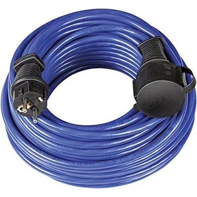 Afbeelding van Brennenstuhl BREMAXX® verlengsnoer (10m kabel, voor kortstondig buitengebruik IP44, voedingskabel bruikbaar tot 35 C, olie en UV bestendig) blauw
