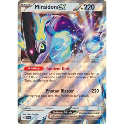 Afbeelding van Reuzachtige Pokemonkaarten, GX , VMAX EX Vstar of V kaarten in XXL formaat, kaart van promotiedoos Pokémon, officiële Engelse (Miraidon EX)