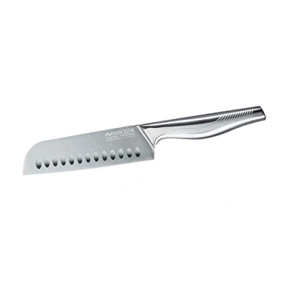 Afbeelding van NIROSTA Santoku mes swing, keukenmes roestvrij staal, anti slip handgreep, scherp universeel om te snijden, handgeslepen lemmet (lemmetlengte: ca. 16 cm), aantal: 1 stuk
