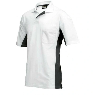 Afbeelding van Tricorp Poloshirt Workwear 202002 180gr Wit/Donkergrijs Maat XL