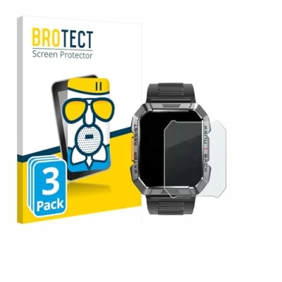 Afbeelding van BROTECT Schutzglas Schutzfolie Displayschutz Display Schutz Glas Folie matt, Smartwatch beschermfolie, Grijs