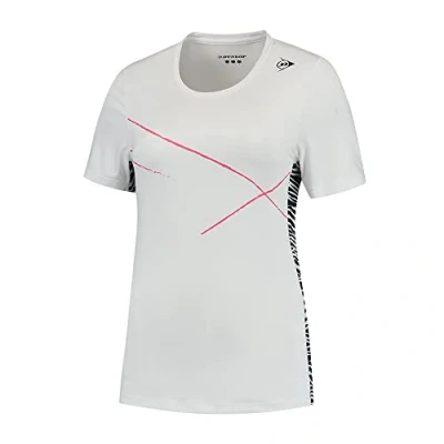 Afbeelding van Dunlop Game Tee 1 tennisshirt voor dames, wit, M, M