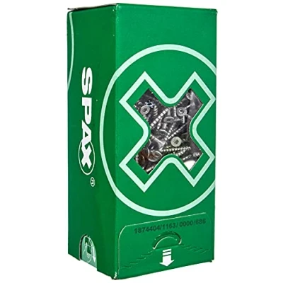 Afbeelding van SPAX Schroeven met T STAR plus verzonken kop, volledige schroefdraad, blank verzinkt, 4,5 x 45 mm 500 stuks