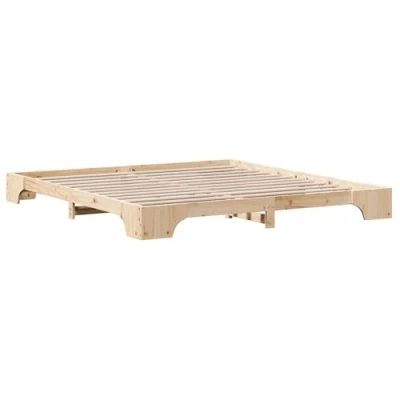 Afbeelding van vidaXL Bedframe Natuurlijk Massief grenenhout 180 x 200 cm Duurzaam