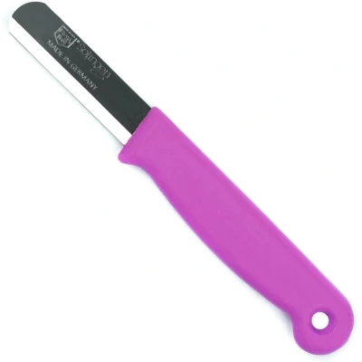 Afbeelding van Solingen Bandstaal Mes HACCP Roze RVS Lemmet 40 mm Voedselveiligheid voor Oogsten