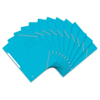 Afbeelding van Oxford Top File + hoekspanmap A4, extra sterk van karton, lichtblauw, 10 stuks