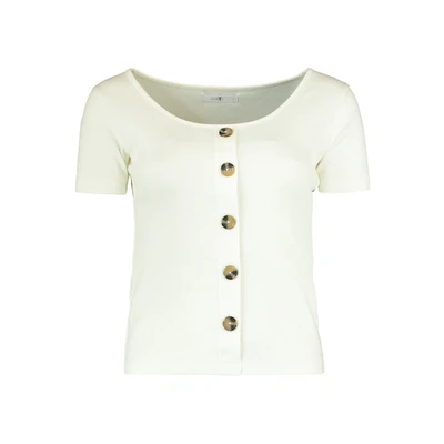 Afbeelding van Hailys SS C TP Sa44mma T shirt gebroken wit S Katoen Basics, Street wear