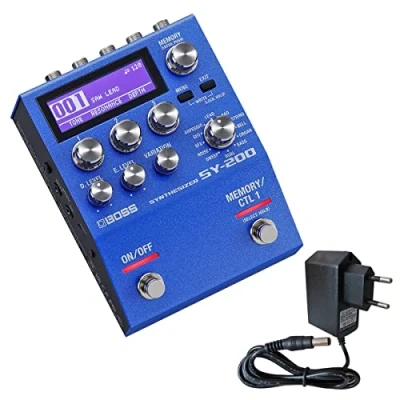 Afbeelding van Boss SY 200 Synthesizer Effect apparaat voor gitaar en bas + keepdrum voeding 9v