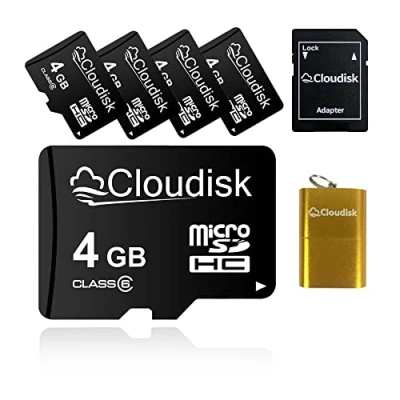 Afbeelding van Cloudisk 5 stuks 4 GB Micro SD kaart MicroSD geheugenkaart klasse 6 met kaartlezer en adapter, bulk sale