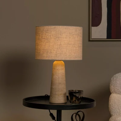 Afbeelding van Lucide NIMUE Tafellamp Ø 30 cm 1xE27 Taupe