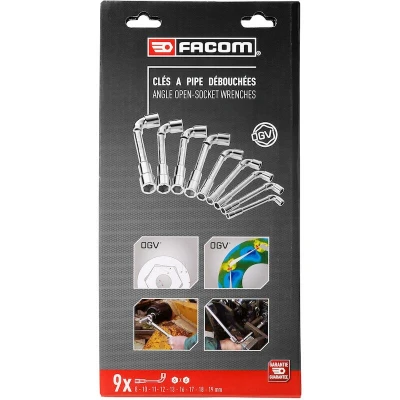 Afbeelding van Facom set 8 open pijpsleutel ogv, gesmeed 75.J9PB