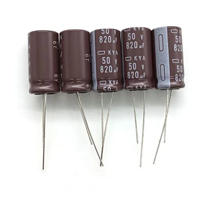 Afbeelding van 5 stuks Elko condensator KYA 820uF 25V ±20% 40 C 105 Low Impedance radiaal, D12,5 x L25 mm