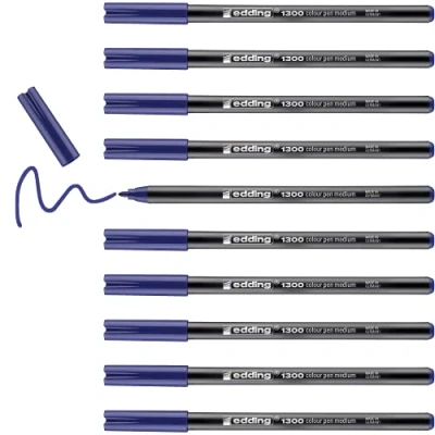 Afbeelding van 10x Fineliner edding 1300 blauw 2mm