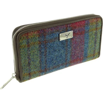 Afbeelding van Dames Portemonnee Staffa Multi Colour Harris Tweed muntvak met rits Glen Appin of Scotland