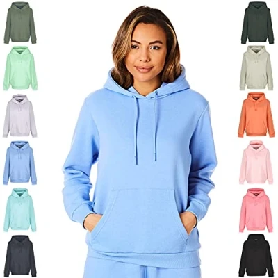 Afbeelding van Light &amp; Shade LSLSWT005 Super Soft Touch Loungewear Hooded Sweatshirt Top voor Vrouwen, Paars, L