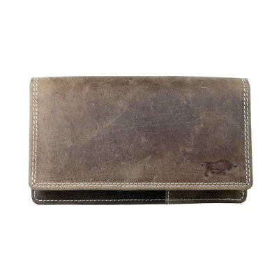 Afbeelding van Leren Dames Portemonnee Cognac RFID Ideale Vintage Leer Anti Skim