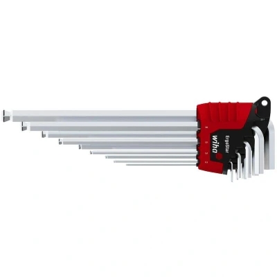 Afbeelding van 5x Wiha L key set in ErgoStar holder hexagonal ball end, 9 pcs. flu