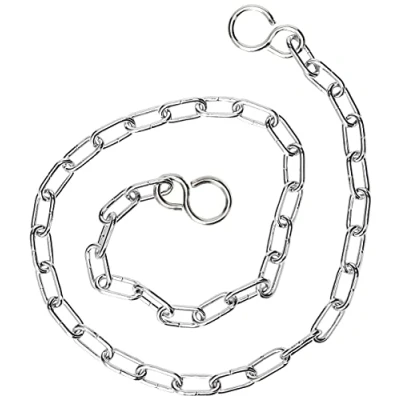 Afbeelding van Merriway BH02253 Schakeltype badketting 450 mm met &quot;S&quot; haak, verchroomd/wit