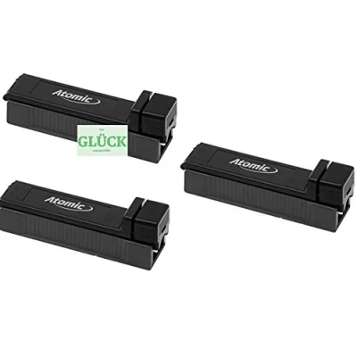 Afbeelding van Set van 3 stuks sigarettenstoppen machines zwart sigaretten hulzen stopper machine + gratis gelukstickers