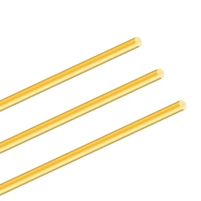 Afbeelding van iMeistek messing stangen, 6 mm lang, solide ronde stang voor draaibank, bar, stok, RC modellen, doe het zelf handwerk, 350 3 stuks